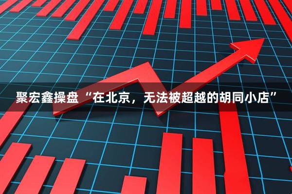 聚宏鑫操盘 “在北京,无法被超越的胡同小店”